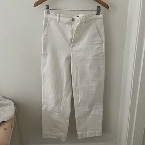 Everlane White Crop Pants